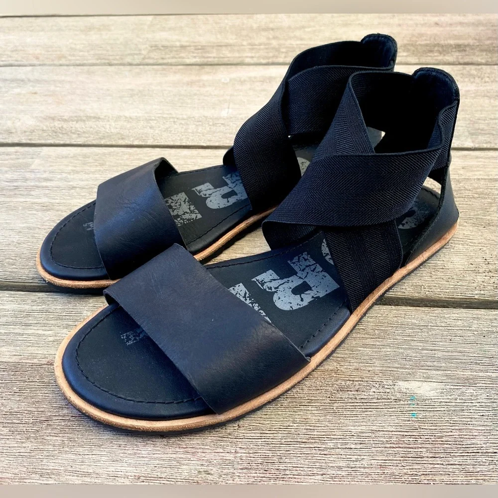 Sorel Ella Leather Sandals Women 6 - Picture 1 of 8